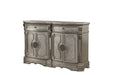 Northville Antique Silver Server (MARBLE TOP) - U&U Home Budget Furniture (Carteret, NJ)
