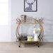Traverse Champagne & Mirrored Serving Cart - U&U Home Budget Furniture (Carteret, NJ)