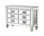 Varian Mirrored & Antique Platinum Server - U&U Home Budget Furniture (Carteret, NJ)