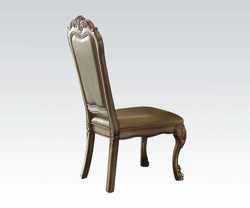 Acme Dresden Side Chair in Gold Patina (Set of 2) - U&U Home Budget Furniture (Carteret, NJ)