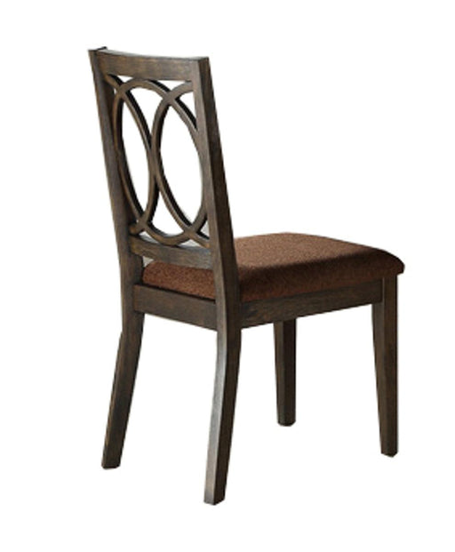 Acme Furniture Jameson Side Chair (Set of 2) in Brown Fabric & Espresso 62322 - U&U Home Budget Furniture (Carteret, NJ)