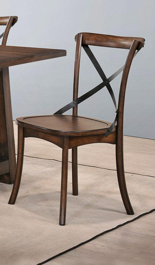 Acme Furniture Kaelyn Side Chair in Dark Oak and Black (Set of 2) 73032 - U&U Home Budget Furniture (Carteret, NJ)