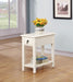 Jeana White Side Table - U&U Home Budget Furniture (Carteret, NJ)