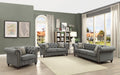 Aurelia Gray Linen Sofa w/2 Pillows - U&U Home Budget Furniture (Carteret, NJ)