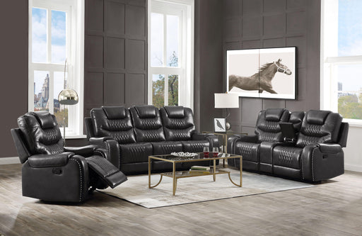 Braylon Magnetite PU Sofa (Motion) - U&U Home Budget Furniture (Carteret, NJ)