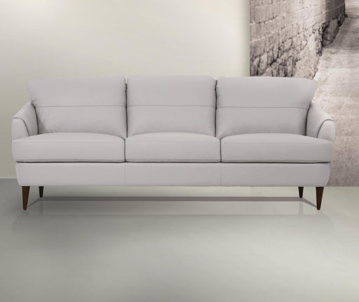 Helena Pearl Gray Leather Sofa - U&U Home Budget Furniture (Carteret, NJ)