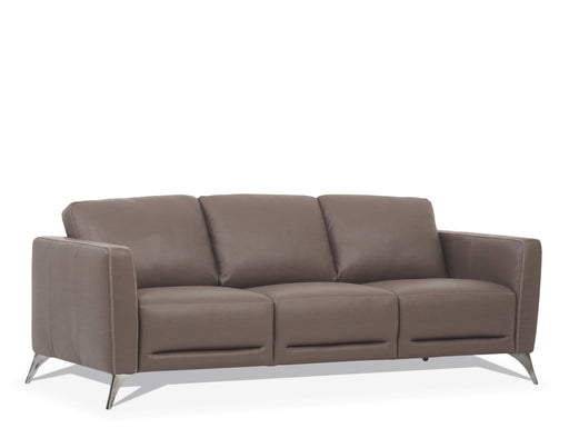 Malaga Taupe Leather Sofa - U&U Home Budget Furniture (Carteret, NJ)