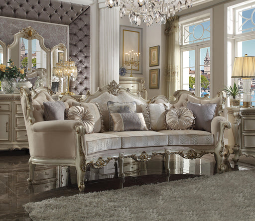Picardy Fabric & Antique Pearl Sofa w/8 Pillows - U&U Home Budget Furniture (Carteret, NJ)