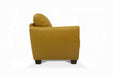 Valeria Mustard Leather Sofa - U&U Home Budget Furniture (Carteret, NJ)