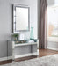 Nysa Mirrored & Faux Crystals Sofa Table - U&U Home Budget Furniture (Carteret, NJ)