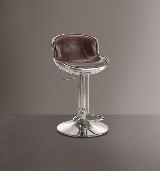 Acme Furniture Brancaster Adjustable Armless Swivel Stool in Vintage Brown (Set of 2) 96556 - U&U Home Budget Furniture (Carteret, NJ)