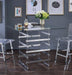 Acme Furniture Nadie Square Counter Height Table in Chrome 72590 - U&U Home Budget Furniture (Carteret, NJ)