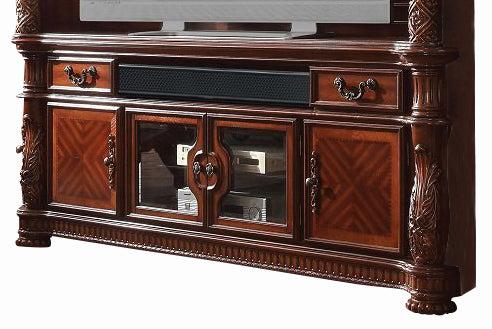 Acme Vendome TV Console in Cherry 91318 - U&U Home Budget Furniture (Carteret, NJ)