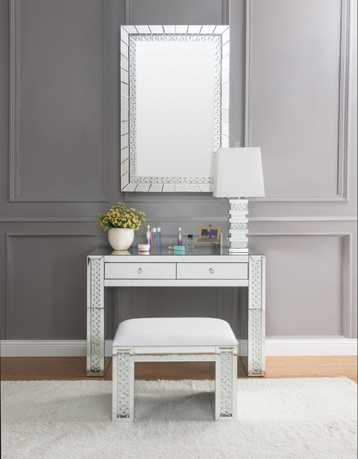 Nysa Mirrored & Faux Crystals Vanity Desk - U&U Home Budget Furniture (Carteret, NJ)