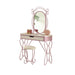 Priya II White & Light Purple Vanity Set - U&U Home Budget Furniture (Carteret, NJ)