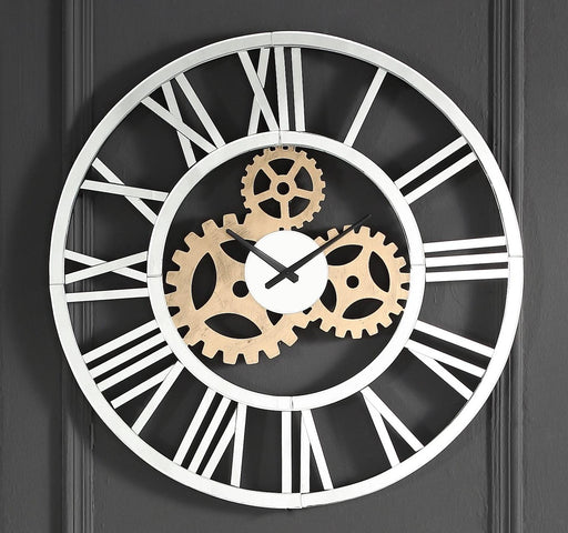 Acilia Mirrored Wall Clock - U&U Home Budget Furniture (Carteret, NJ)