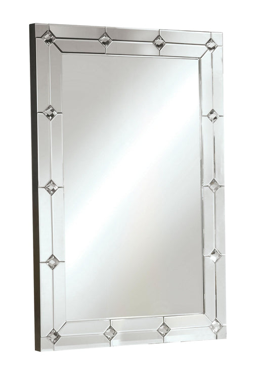 Hessa Mirrored & Faux Rhinestones Wall Decor - U&U Home Budget Furniture (Carteret, NJ)