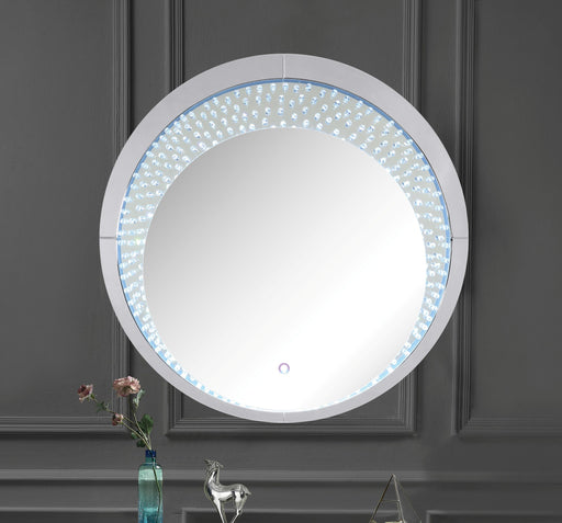 Nysa Mirrored & Faux Crystals Wall Decor (LED) - U&U Home Budget Furniture (Carteret, NJ)