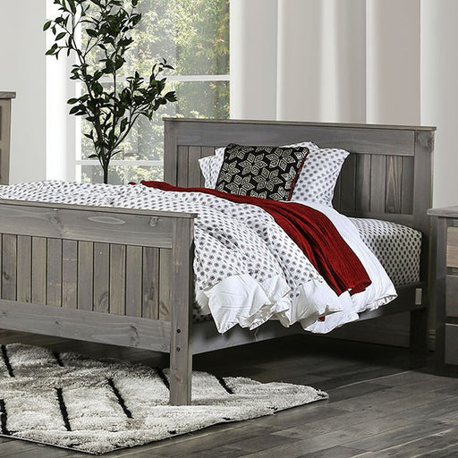 Rockwall Bed Grey & White - U&U Home Budget Furniture (Carteret, NJ)