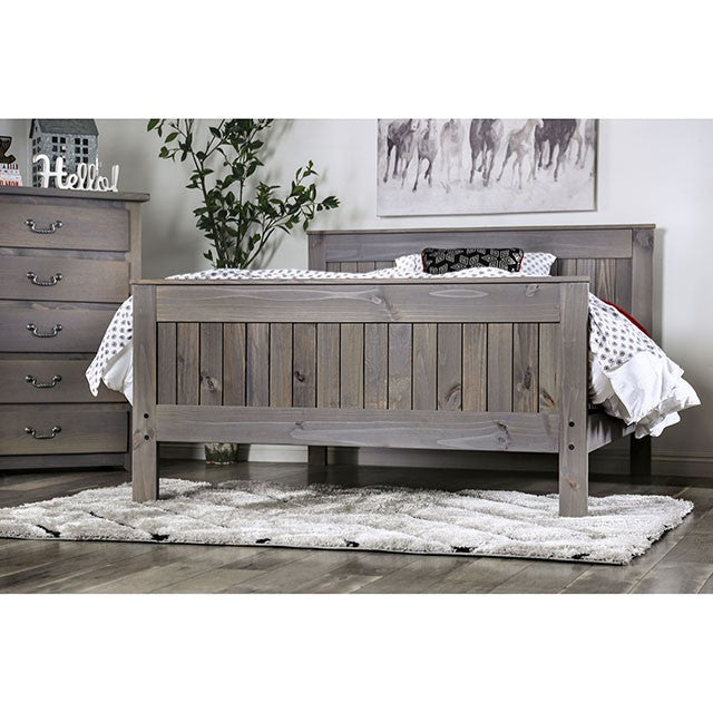 Rockwall Bed Grey & White - U&U Home Budget Furniture (Carteret, NJ)