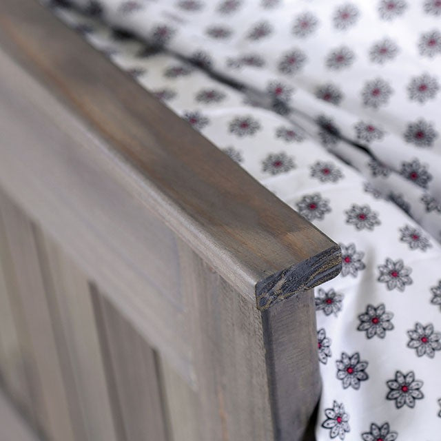 Rockwall Bed Grey & White - U&U Home Budget Furniture (Carteret, NJ)
