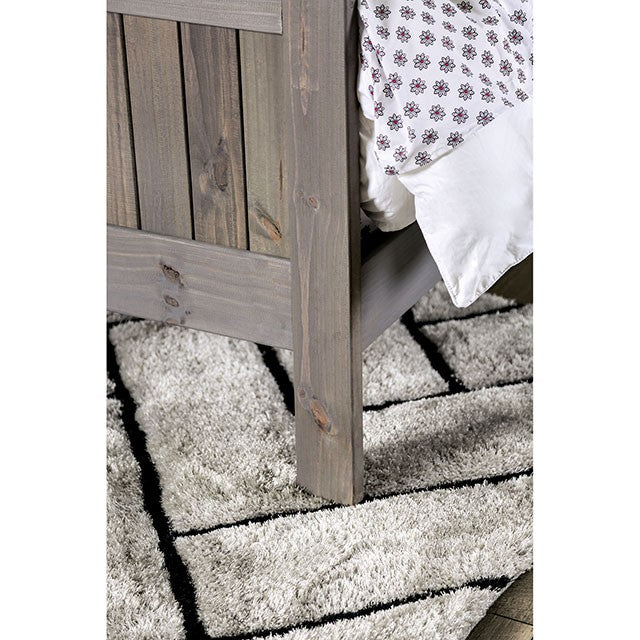 Rockwall Bed Grey & White - U&U Home Budget Furniture (Carteret, NJ)