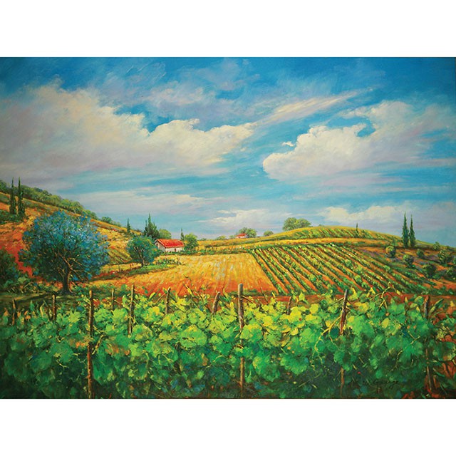 Summer In Napa Printed Canvas Painting - U&U Home Budget Furniture (Carteret, NJ)