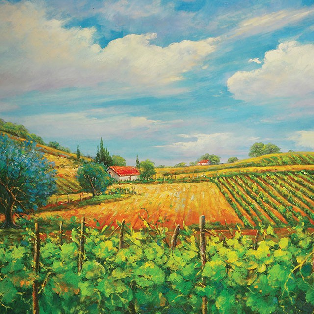 Summer In Napa Printed Canvas Painting - U&U Home Budget Furniture (Carteret, NJ)
