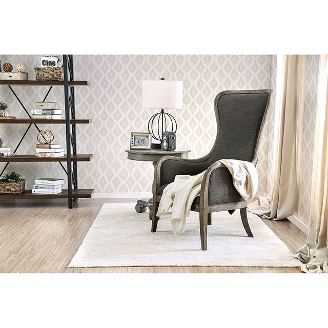 Charlottestown Accent Chair Gray 8 - U&U Home Budget Furniture (Carteret, NJ)