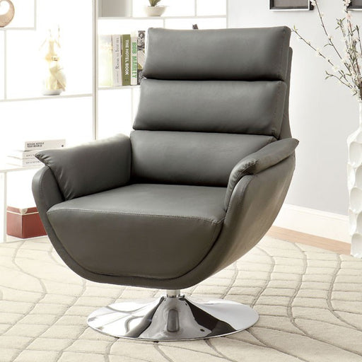 Kulm Accent Chair Gray - U&U Home Budget Furniture (Carteret, NJ)