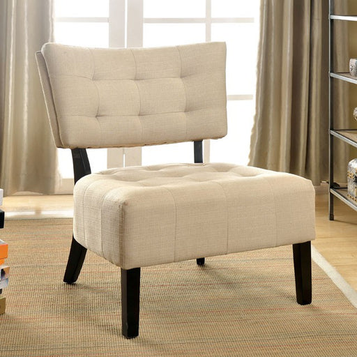 Seia Accent Chair Beige - U&U Home Budget Furniture (Carteret, NJ)