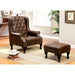 VAUGH Rustic Brown Accent Chair - U&U Home Budget Furniture (Carteret, NJ)