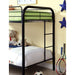 Rainbow Twin/Twin Bunk Bed Black, Silver, & White - U&U Home Budget Furniture (Carteret, NJ)