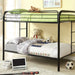 Rainbow Twin/Twin Bunk Bed Black, Silver, & White - U&U Home Budget Furniture (Carteret, NJ)