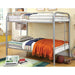 Rainbow Twin/Twin Bunk Bed Black, Silver, & White - U&U Home Budget Furniture (Carteret, NJ)