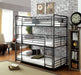 Olga I Antique Black Full/Full Bunk Bed - U&U Home Budget Furniture (Carteret, NJ)