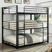 Olga I Antique Black Full/Full Bunk Bed - U&U Home Budget Furniture (Carteret, NJ)