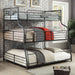 Olga III Sand Black Twin/Full/Queen Bunk Bed - U&U Home Budget Furniture (Carteret, NJ)