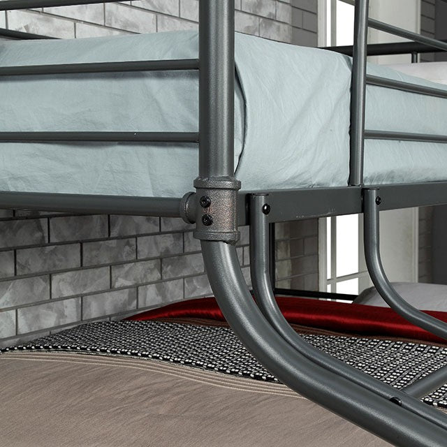 Olga III Sand Black Twin/Full/Queen Bunk Bed - U&U Home Budget Furniture (Carteret, NJ)