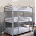Opal Ii Silver Twin Triple Decker Bed - U&U Home Budget Furniture (Carteret, NJ)