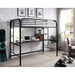 Opal Iii Black & Silver Twin Loft Bed - U&U Home Budget Furniture (Carteret, NJ)