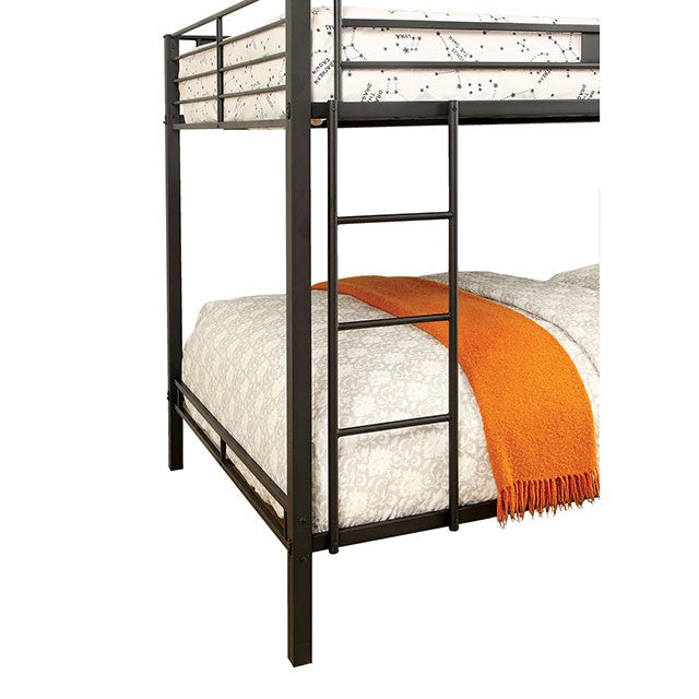 CLAREN Black Queen/Queen Bunk Bed - U&U Home Budget Furniture (Carteret, NJ)