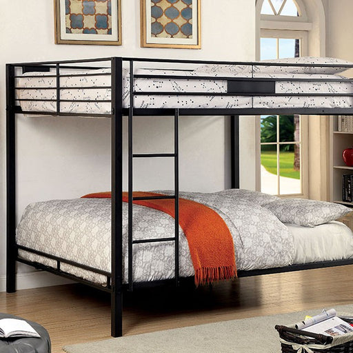 CLAREN Black Queen/Queen Bunk Bed - U&U Home Budget Furniture (Carteret, NJ)