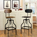 Leith Bar Stool Brown - U&U Home Budget Furniture (Carteret, NJ)