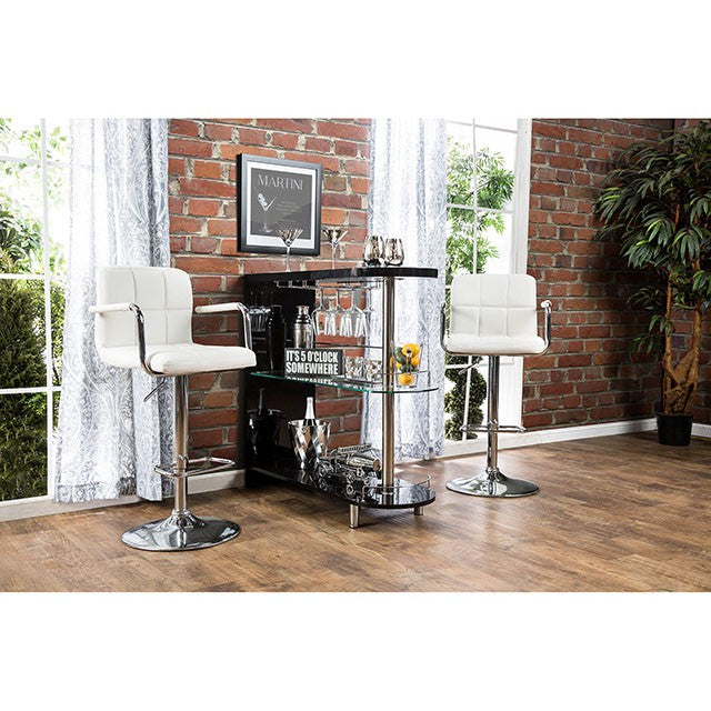 Numbi Black/Chrome Mini Server - U&U Home Budget Furniture (Carteret, NJ)