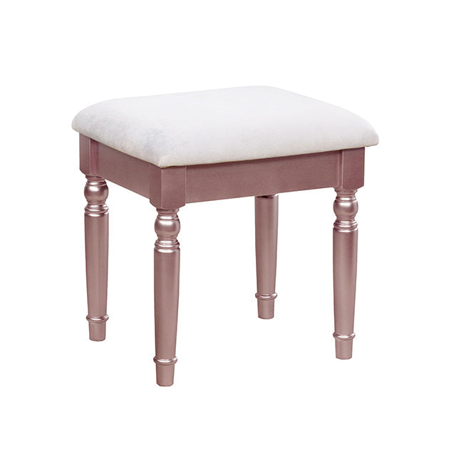TRACY Rose Gold Vanity w/ Stool - U&U Home Budget Furniture (Carteret, NJ)
