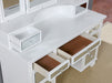 TRACY White Vanity w/ Stool - U&U Home Budget Furniture (Carteret, NJ)