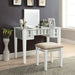 Joyce White Vanity w/ Stool - U&U Home Budget Furniture (Carteret, NJ)