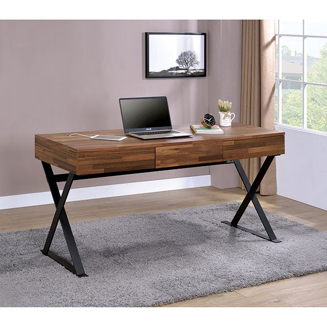 Tensed Sand Black Desk - U&U Home Budget Furniture (Carteret, NJ)