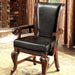 MELINA Brown Cherry/Black Arm Chair - U&U Home Budget Furniture (Carteret, NJ)